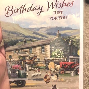 countryside birthday card
