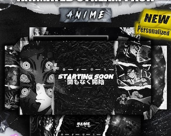 ANIMATED DEMON Dark & personalization Anime Stream beginner Twitch Package