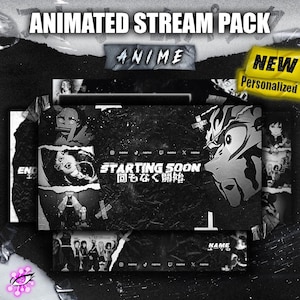 2.0 ANIMATED DEMON Dark & personalization Anime Stream beginner Twitch Package