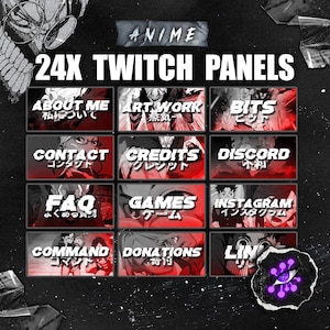 YOKAI Dark Anime Twitch Stream 24x Panels