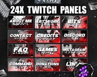 YOKAI Dark Anime Twitch Stream 24x Panels