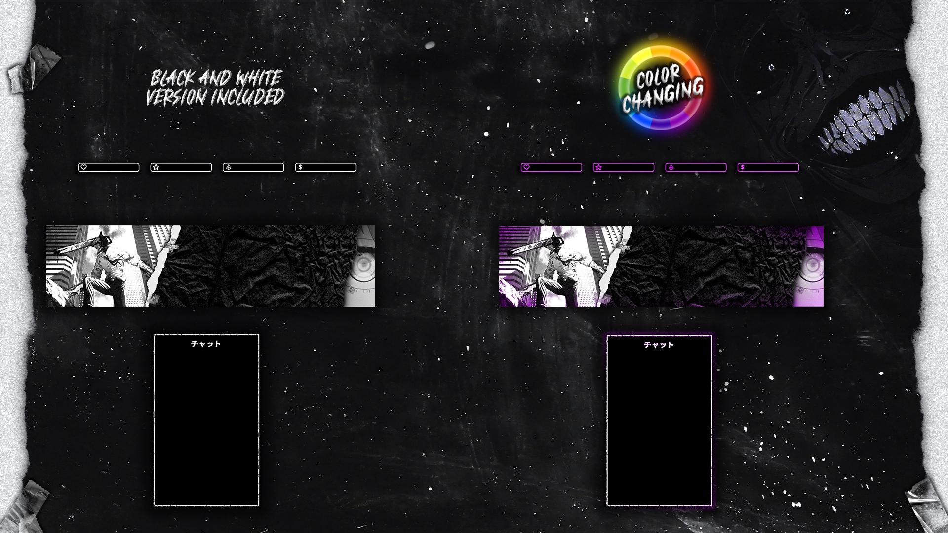 Devil Rings Overlay Animated Dark Chain Devil Anime Stream Overlay Pack | Gothic Manga ...