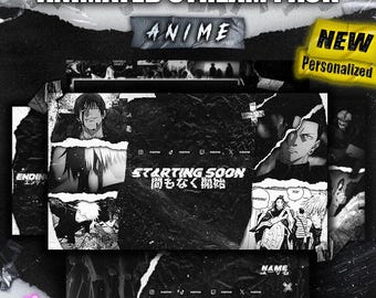2.0 ANIMATED SORCERERS Dark & Personalisierung Anime Stream Anfänger Twitch Paket