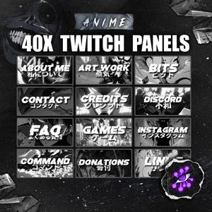 GOD LEVEL Dark Anime Twitch Stream 40x Panels