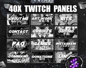 GOD LEVEL Dark Anime Twitch Stream 40x Panels