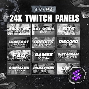 TALL BEAST Dark Anime Twitch Stream 24x Panels