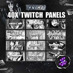 GOTHGIRL Dark Anime Twitch Stream 40x Panels