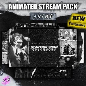 ANIMATED SORCERERS Dark & personalization Anime Stream beginner Twitch Package