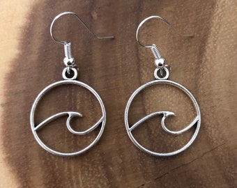 Large Wave Earrings