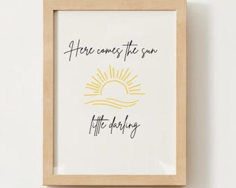 Here Comes The Sun Nursery Printable Decor Etsy