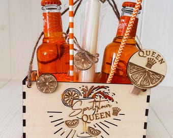 Spritz Sommergetränk Orange Vibes personalisiertes Geschenk Träger Kerze