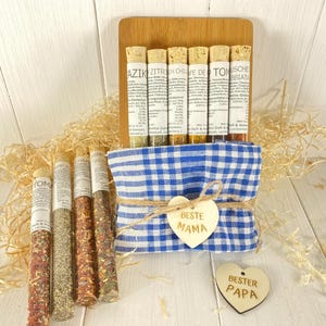 Spice in a test tube personalized gift set Mother&#39;s Day Father&#39;s Day Girlfriend spice dip
