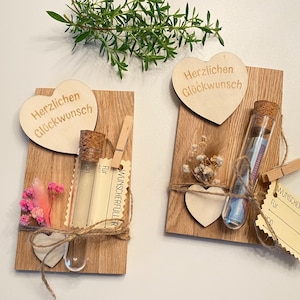 Buono per realizzare i desideri in provetta, regalo in denaro, cuore, stella, palloncini, Pasqua