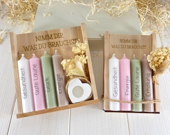 Nimm dir was du brauchst Kerzenset Geschenkidee