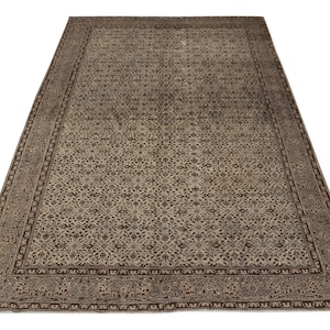 6x9 Vintage Rug, Antique Persian Rug, Large Rugs, Living Room Rug, 6x9 Saloon Rug, Area Rug, Brown Rug, boho Rugs, Bedroom Rug