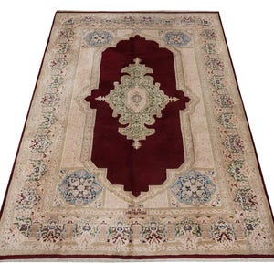 8x11 Vintage Rug, Beige Red Rug, Persian Rug, Living Room Rug,Large  Rug,Area Rug, 8x11 Antique Rug, Saloon rug, Bedroom Rug, Anatolian Rug