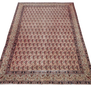 8x12 Vintage Rug, Antique Rug, Oversized Rug, Living Room Rug, 8x12 Saloon Rug, Area Rug, Beige Red Rug, Oriental Rug, 8x12 Bedroom rug