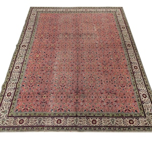 6x9 Turkish Rug, Vintage Rug, Handmade Turkish Rug, Rugs For Living Room, Bordered Rug, Red Rug, 6x9 Antique Rug, Boho Rug, Kitchen Rug