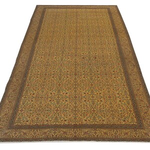 6x9 Vintage Bordered Rug, Antique Persian Rug, Large Rugs, Living Room Rug, 6x9 Saloon Rug, Area Rug, Beige Rug, boho Rugs, Bedroom Rug