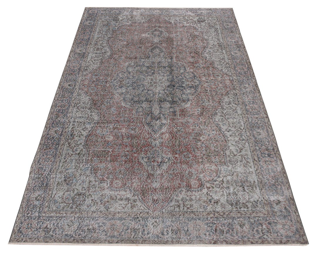 6x10 Persian Rug, Vintage Rug, 6x10 Gray Rug, Rugs for Living Room ...