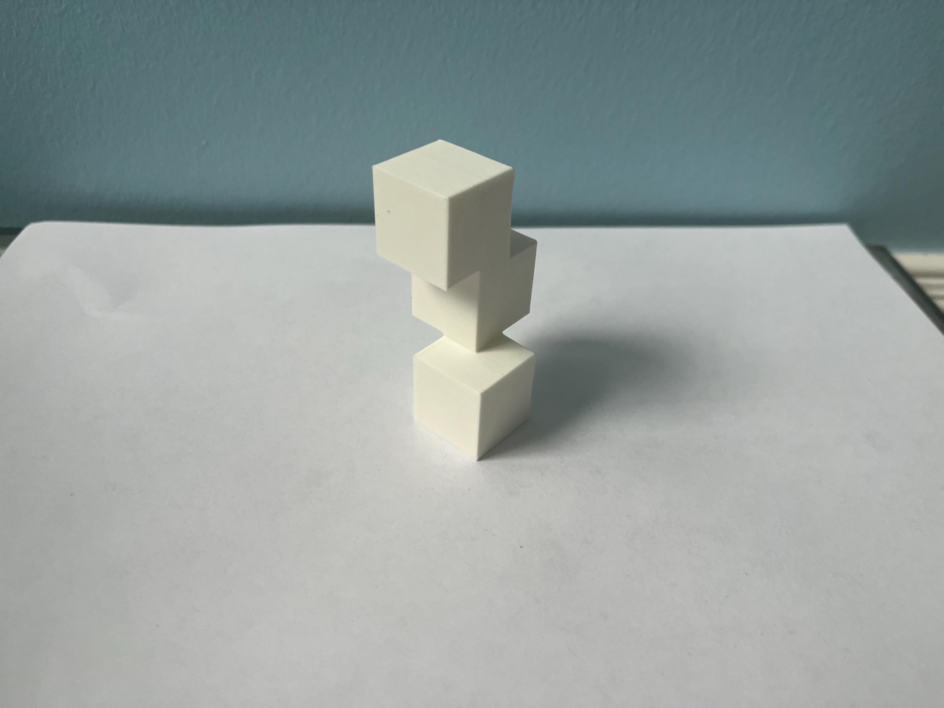 3D Printed 3 Piece Cube Pyramid Puzzle - Etsy