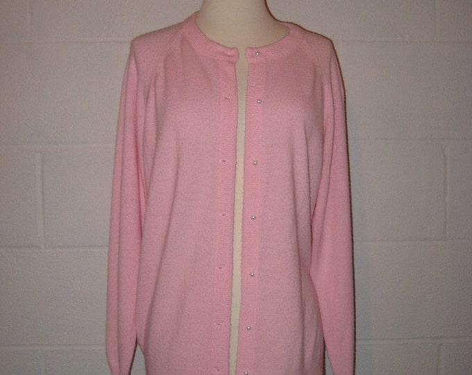 Vintage Super SOFT PINK Button Down Sweater Etsy
