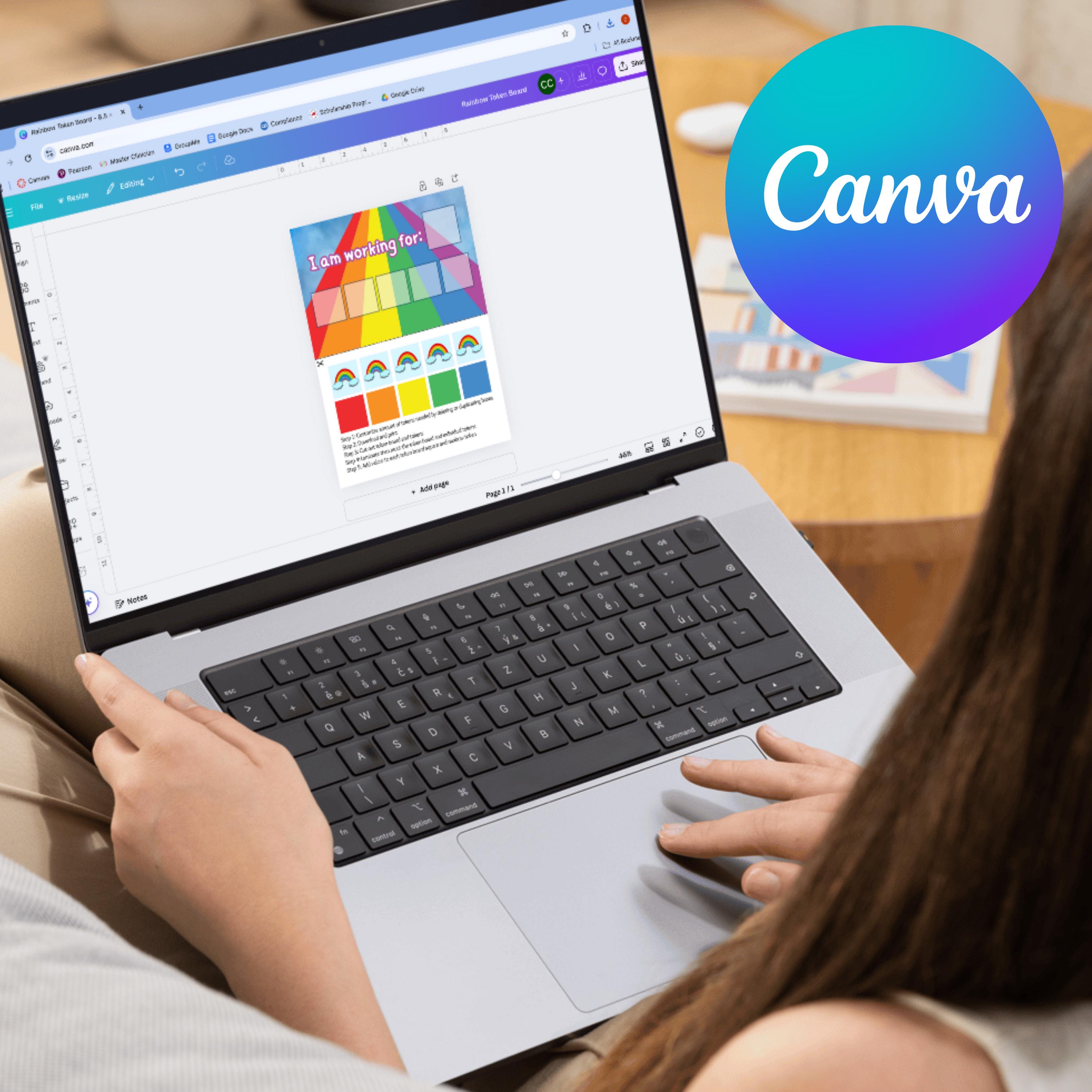 Rainbow Token Board: Customizable Reward Chart for ABA & Special Ed ...