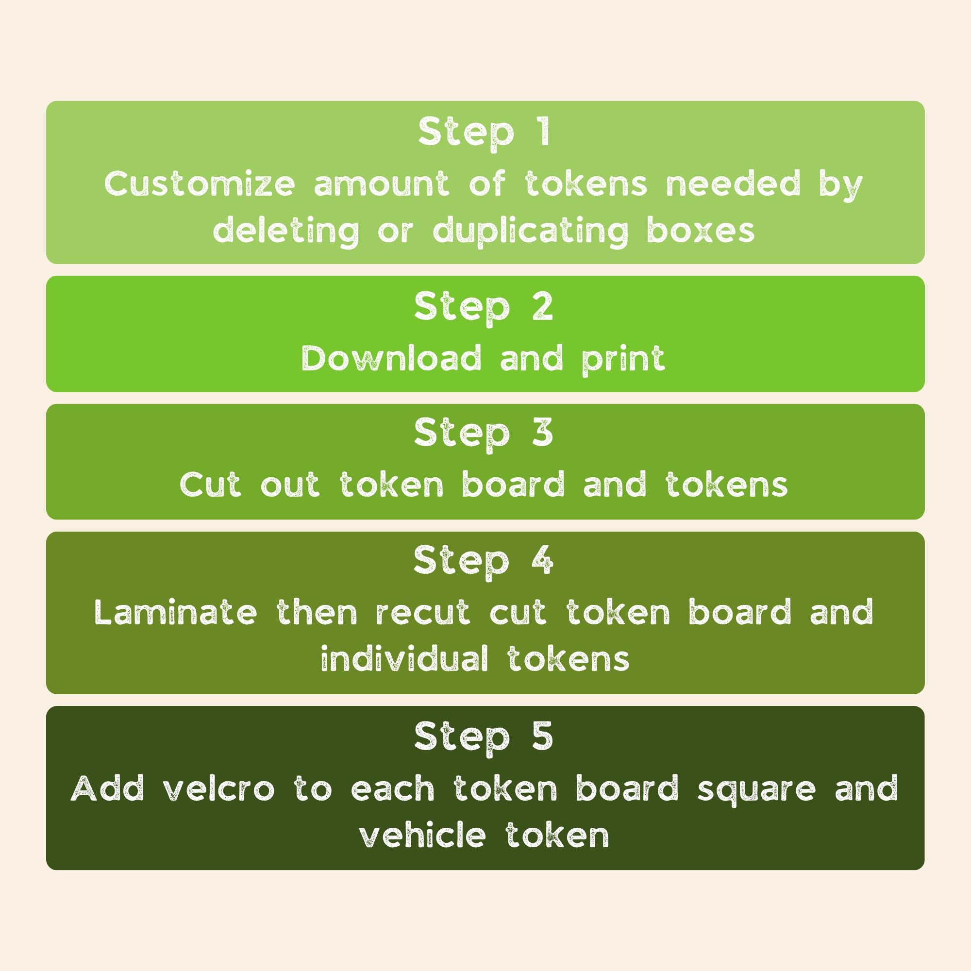 Vehicle Token Board: Customizable ABA Reward Chart (digital Download ...