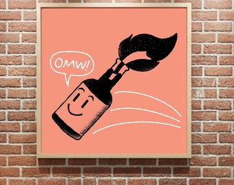 OMW! Moltov Cocktain | Fine Art Giclée Print 12x12