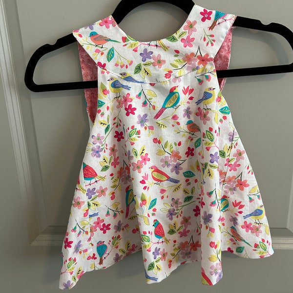 Floral reversible children's dress