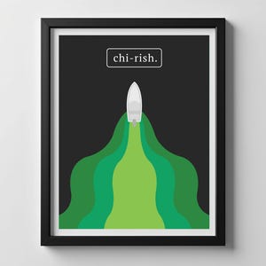 Chi-Rish Wall Art Print | Chicago Green River Boat Poster | St. Patrick’s Day Home Decor | Irish Gift