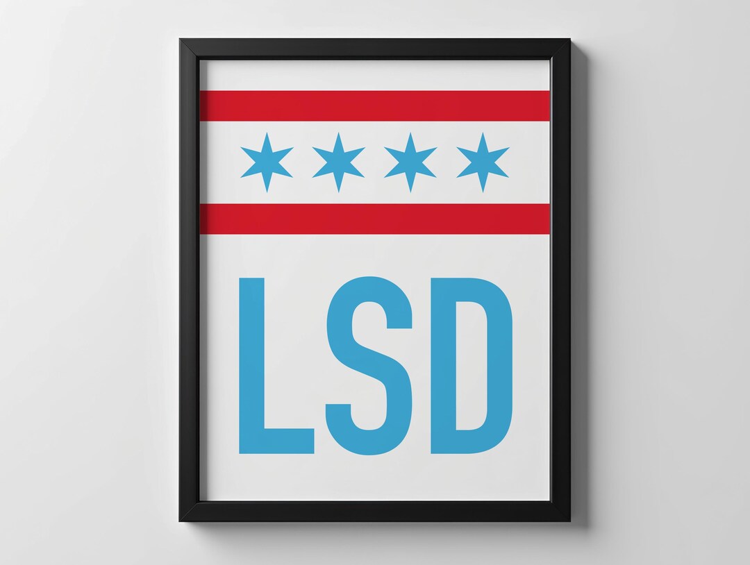 Chicago Flag LSD Art Print - Etsy