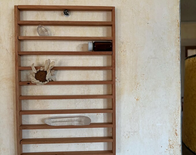 Vintage Slatted Wood Tiny Things Shelf - Plain Wooden Minimal Simple ...