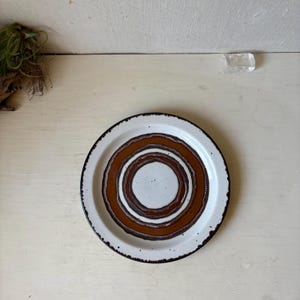 Vintage 70s Midwinter Mini Plate - Ceramic Pottery - Stonehenge Mid Winter Small Plate 1970s Earthy Ceramics - Made in England