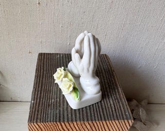 Vintage Porcelain Hands - Praying Hands for Holding Ephemera or Rings