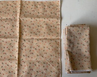 Vintage Flower Print Napkin Sets - Floral Prints Napkins - Pretty Zero Waste Printed Table Linen - Vintage Dining