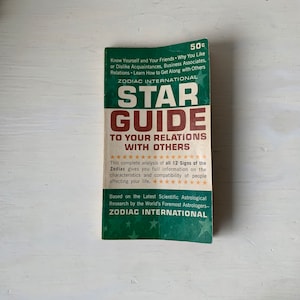 Vintage 60s Astrology Book - Horoscope Book - Star Guide - 1960s Zodiac Character Analysis - Green Cover