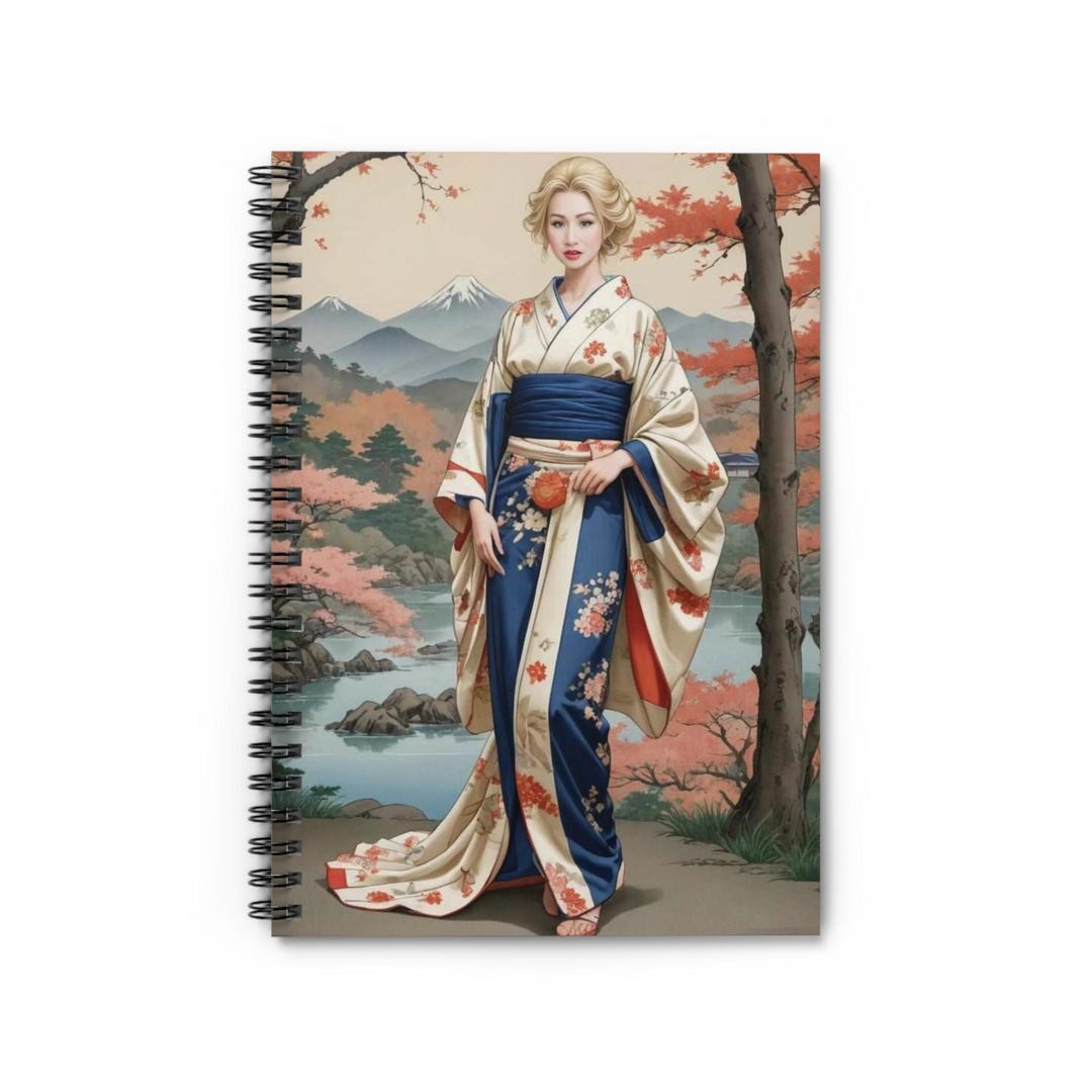 Kimono Girl Spiral Notebook Asian-inspired Fall Journal - Etsy