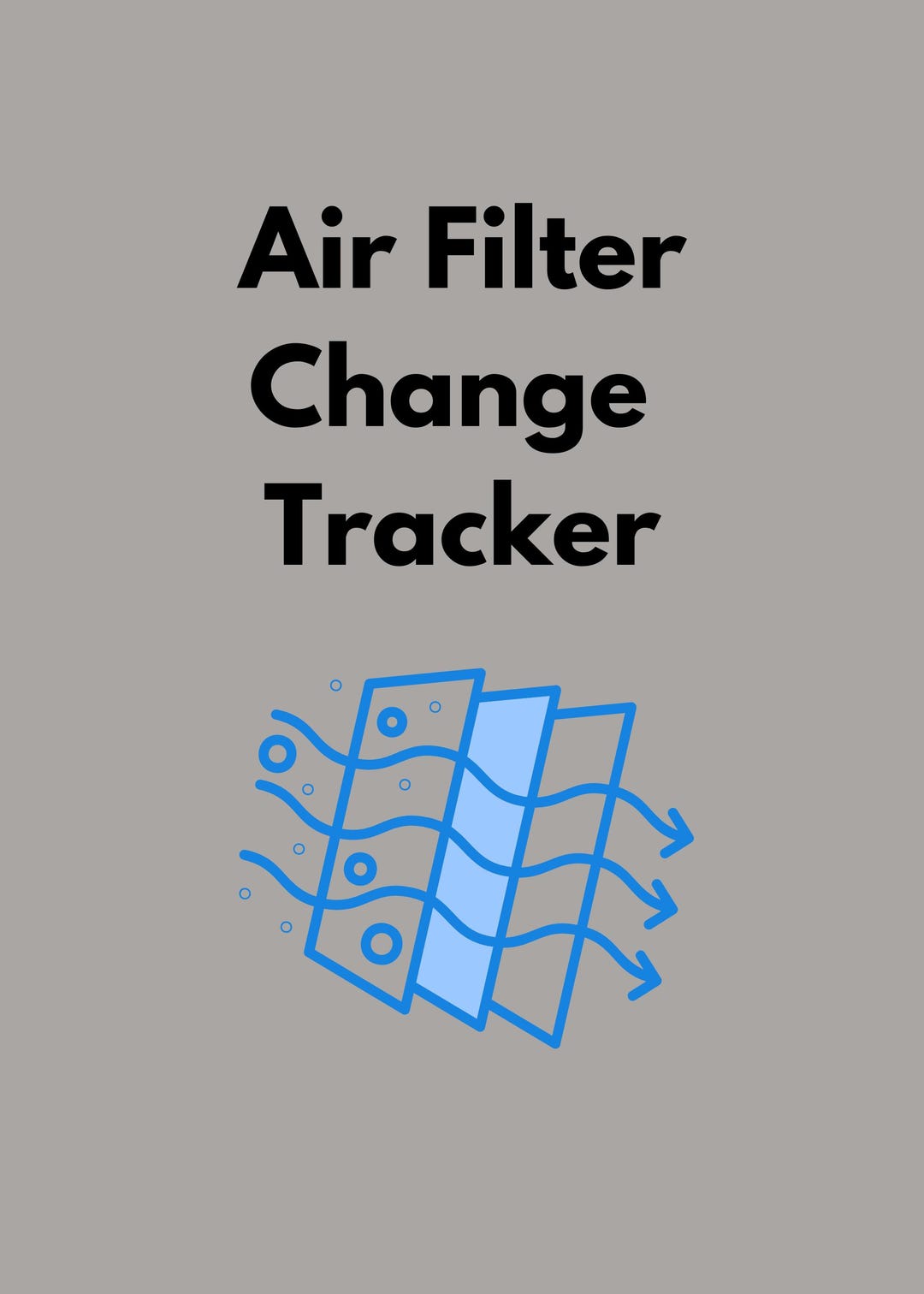Air Filter Change Tracker Home Maintenance Journal - Etsy