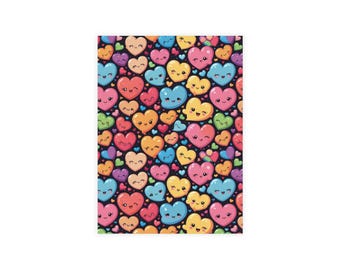 Colorful Heart Valentines Postcards Postcard Bundles | Envelopes Included