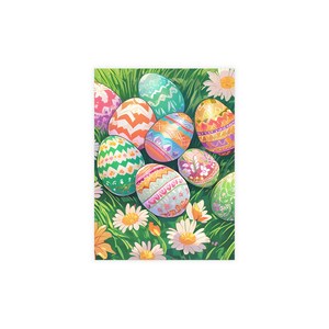 Lot de cartes postales de Pâques - Enveloppes incluses - Oeufs colorés, parfaits pour les célébrations du printemps, cartes de voeux, écriture de lettres