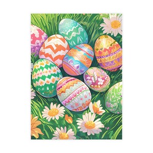 Ostern Postkarten Bundle, Vintage Ostereier, Frühlingskarten, Grußkarten Set, Saisonale Post, Urlaubsgrüße, Handgemachte Karten