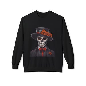 Day of the Dead Sweatshirt, Dia de los Muertos Crewneck, Unisex Fleece Pullover, Softstyle, Halloween Apparel