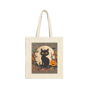 Halloween Trick or Treat Bag, Candy Tote, Halloween Candy Bag, Kids Tote Bag, Halloween Treat Bag