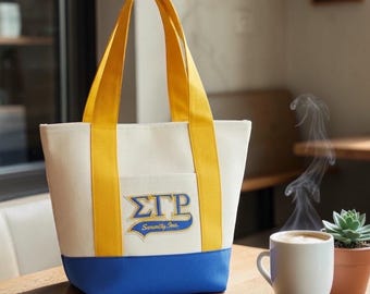 Sigma Gamma Rho mini canvas draagtas