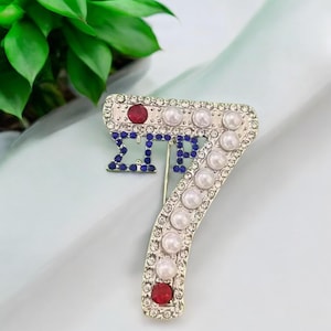 Silver - 7 Founders Sigma Gamma Rho Brooch