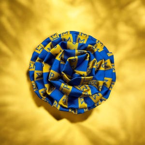 SGRHO Double Satin Fabric Flower & Rhinestone Pin/Clip