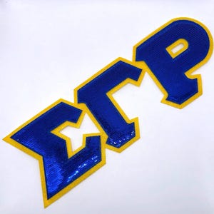 Sigma Gamma Rho (ΣΓΡ) Iron-on Sequin Patch