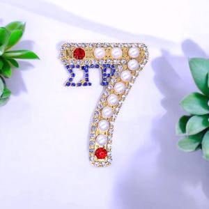 Gold - 7 Founders Sigma Gamma Rho Brooch