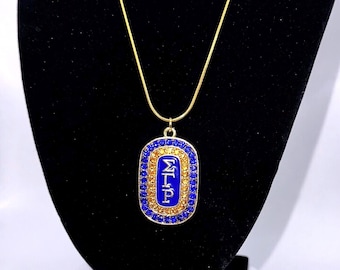 Sigma Gamma Rho-cartoucheketting met slangenketting van 20 inch